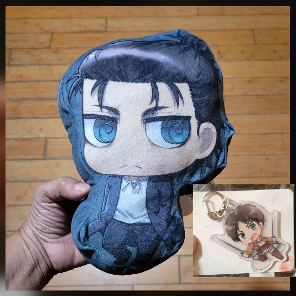 Attack on Titan Eren Jaeger Final Season Anime Plush Pillow & Keychain